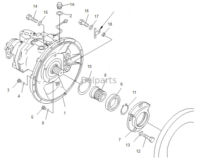 Belparts Ekskavatör Pc100-6 Pc120-6 Pc120-2 Pc100 Ana Pompa 708-1L-00070 Komatsu İçin Hidrolik Pompa