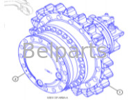 Belparts Ekskavatör E320 320 Seyahat Şanzımanı 511-6006 511-6007 571-4032 Seyahat Azaltma Dişlisi
