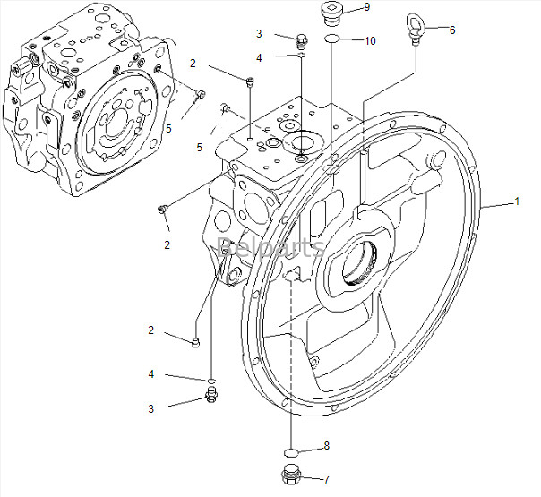 Ekskavatör Ana Pompası PC300-8 Hidrolik Ana Pompa 708-2G-00700 708-2G-00150 Komatsu için