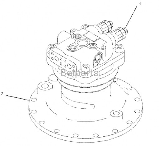 Ekskavatör için vites kutusu olmayan salıncak motor assy E320D2 Hidrolik salıncak motor 334-9976 1588985