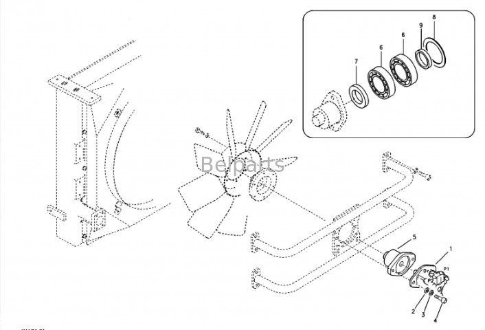 Belparts Hidrolik kazıcı parçaları EC700C EC750D ECR235C ECR305C FC2121C PL3005D Piston fan motoru VOE 14531612