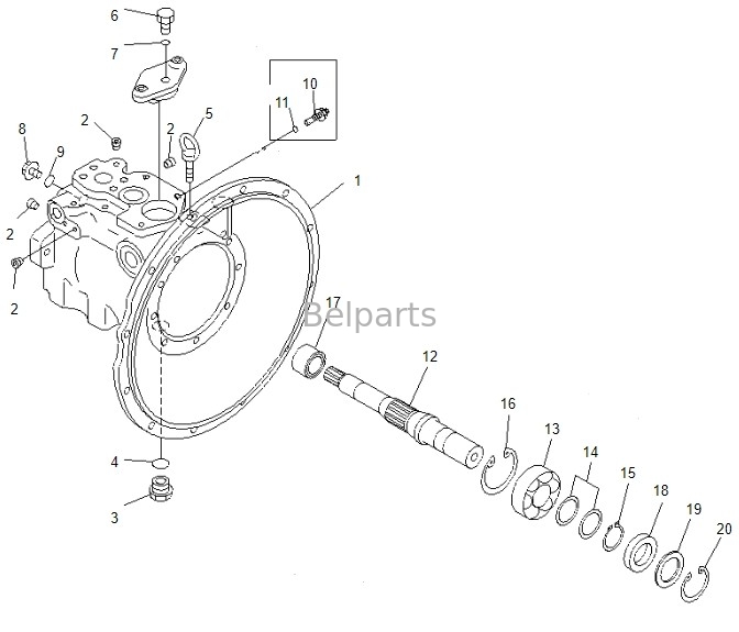Ekskavatör Ana Pompası PC75UU-3 PC78US-5 Komatsu için Hidrolik Ana Pompa 708-1W-00241 708-1W-00210