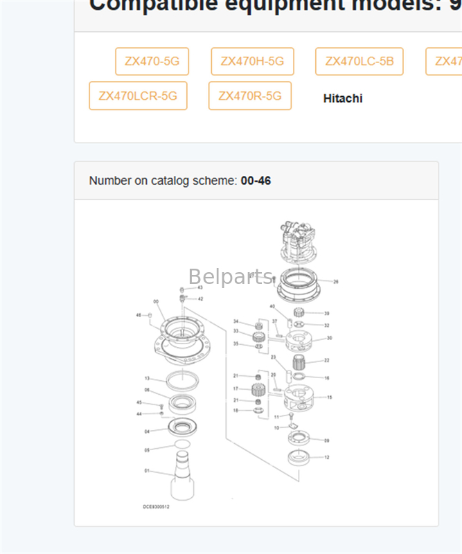 Hitachi için ahşap kavanoz kazıcı salıncak dişli kutusu ZX470 dişli azaltma dişli kutusu 9300512