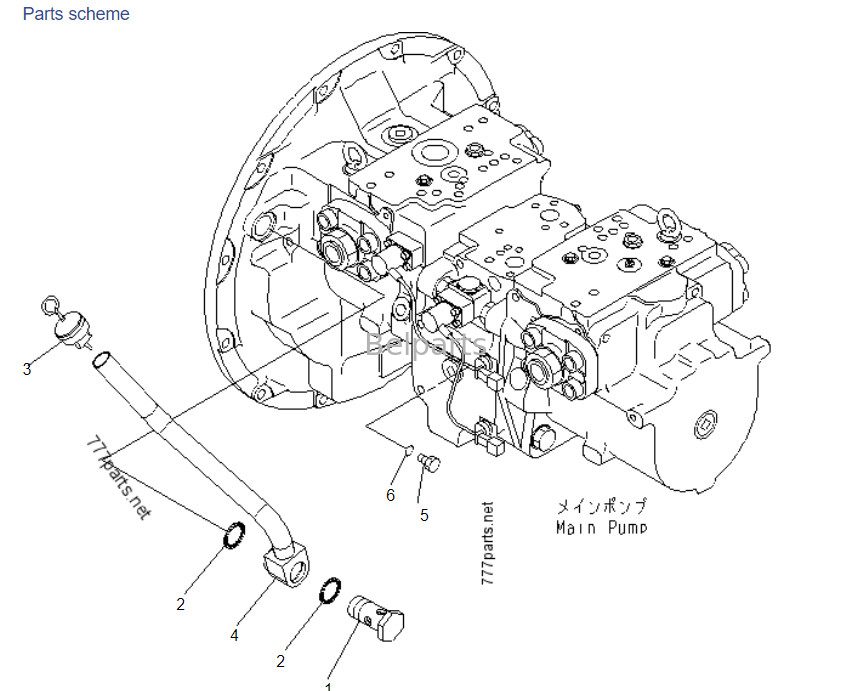 Komatsu PC400-7 708-2H-00022 708-2H-00450 708-2H-00460 Mini Kazı Makinesi Parçaları İçin Hidrolik Ana Pompa