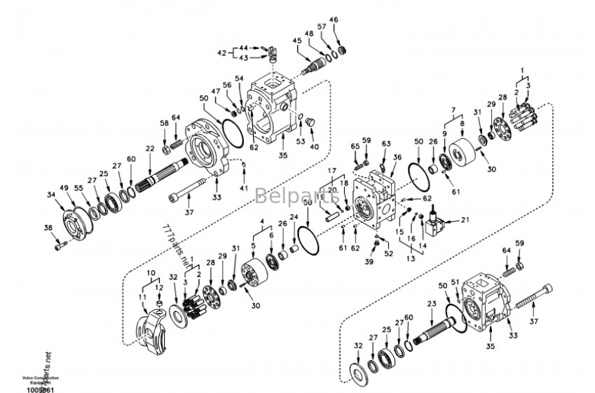Ekskavatör parçaları TM60 R320LC-7 R305-7 Seyahat motoru Assy 39Q8-42100