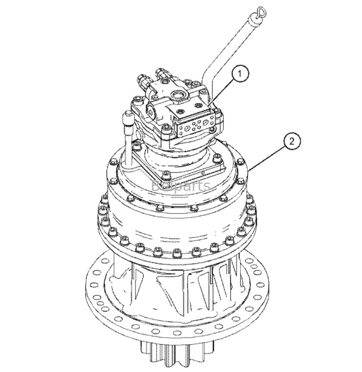 CA390F SING GEARBOX 3789545 4512796 451-2796 CAT 390F Çömlek makineleri için