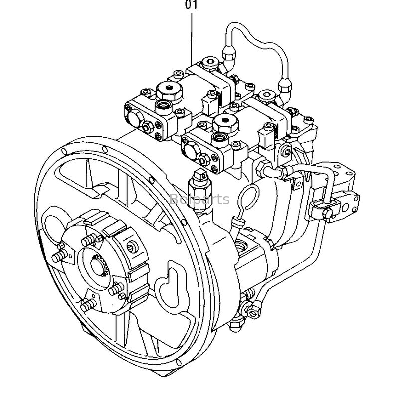 EX200-5 EX210-5 EX220-5 EX230-5 Hitachi Kazı makinesi yedek parçaları için ana hidrolik pompa 9150726 9152668 9151945 9155142 HPV0102 HPV102 Ekseli piston pompası