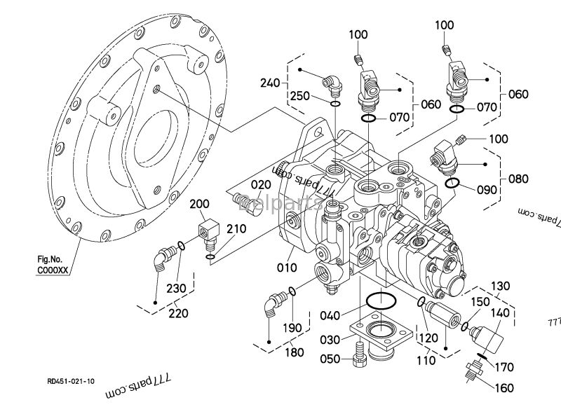 Hidrolik Pompa Kubota U55-4 KX057-4 Mini Ekskavatör Parçaları KYB PSVL2-27CG-1 Ana Piston Pompa B0210-27001 RD551-61112 RD551-61115