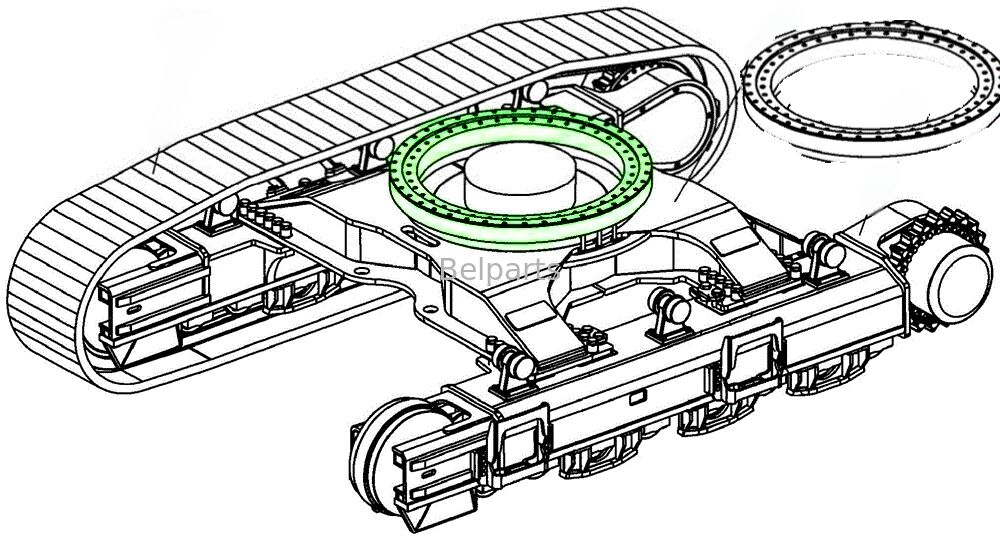 ZX225US-3 Hitachi Kazı Makinesi yedek parçaları için kaydırma rulmanı 9260096 Slew Ring Swing Circle Aftermarket