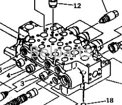 KOMATSU PC1000-1 PC1000LC-1 PC1000SE-1 PC1000SP-1 Ekskavator Parçaları 709-15-91302 709-15-91301 709-14-91303 709-14-91302 709-14-91301 Hidrolik Dağıtıcı
