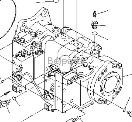 KOMATSU PC1100-6 PC1100LC-6 PC1100SP-6 Ekskavatör Parçaları 708-2L-00532 708-2L-00531 708-2L-00522 708-2L-00521 708-2H-00322 708-2H-00321 Piston Pompası için Ana Hidrolik Pompa