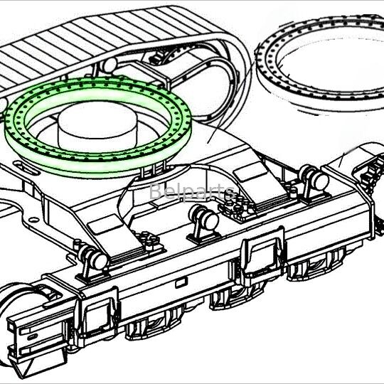 U27-4 Kubota Ekskavator yedek parçaları için kaydırma rulmanı RH418-19110 Kaydırma Halkası Swing Circle OEM