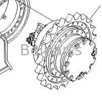 Komatsu D31EX-21 D31PX-21 D37EX-21 D37PX-21 NİHAİ SÜRÜCÜ AS'Y Buldozer Parçası 11Y-27-10301 11Y-27-10401 Hidrolik Yürüyüş Motoru