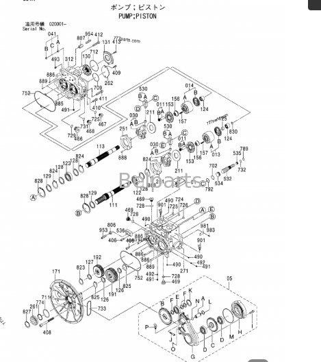 Hitachi ZX450-3 ZX450LC-3 ZX470R-3 ZX470H-3 ZX470LCH-3 ZX500LC-3 ZX520LCH-3 Ana Hidrolik Pompa K5V200DPH-OE02 4633472 4633474 Ekskavatör Parçası İçin