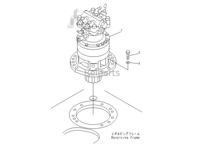 Ekskavatörler PC60 7 paletli motorlar 201-26-00060 Döner Motor Takımı