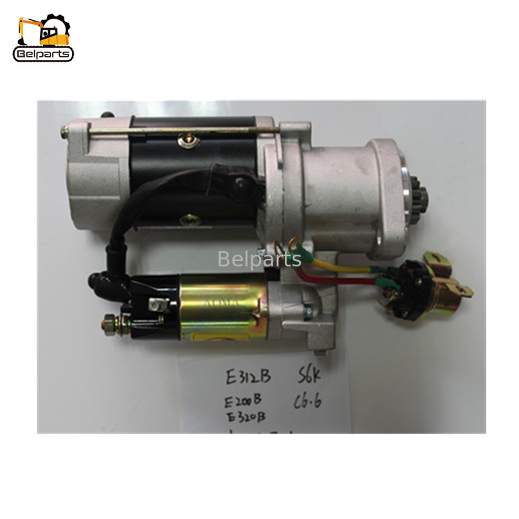S6K S4K Ekskavatör Başlatma Motoru E312B E200B E320B Makine Alanı İçin Motor Başlatma