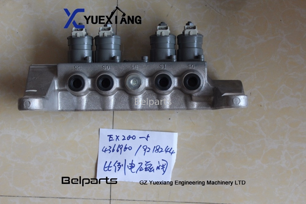 Ekskavatör İnşaat Yedek Parçaları 4366960 Solenoid Valf 9218244 EX200-5 EX200-3 EX200-2 EX200-1