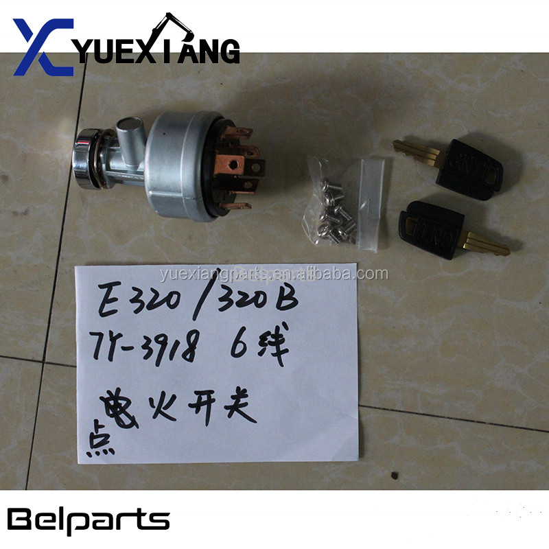 Belparts Ekskavatör 307 308C 312 320 320C Elektrikli 6 Hatlı Anahtar Grubu Isı Başlatma E320B E320C 7Y-3918 Ateşleme Marş