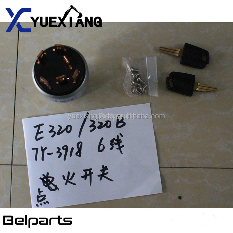 Belparts Ekskavatör 307 308C 312 320 320C Elektrikli 6 Hatlı Anahtar Grubu Isı Başlatma E320B E320C 7Y-3918 Ateşleme Marş