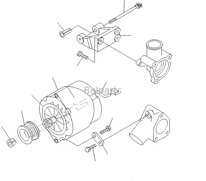 PC210-6K Regülatör Alternatör için Ekskavatör 6735-81-6110 Jeneratör Alternatör