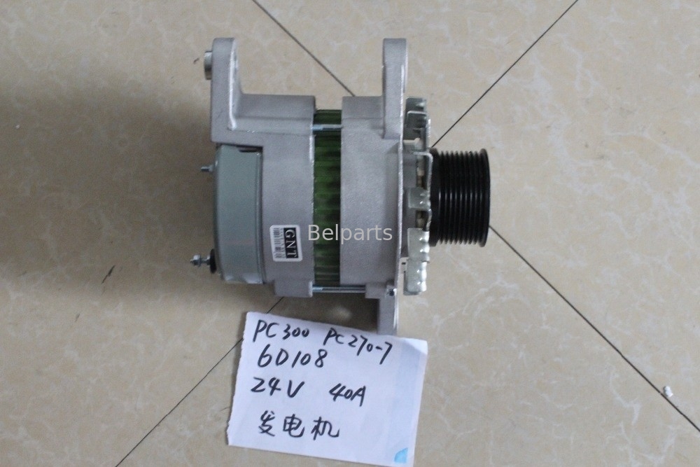 Belparts Ekskavatör Parçaları PC300-6 PC270-7 PC300-5 PC300-7 Motor Alternatör 6D108 600-821-6160 0-33000-6511 Jeneratör