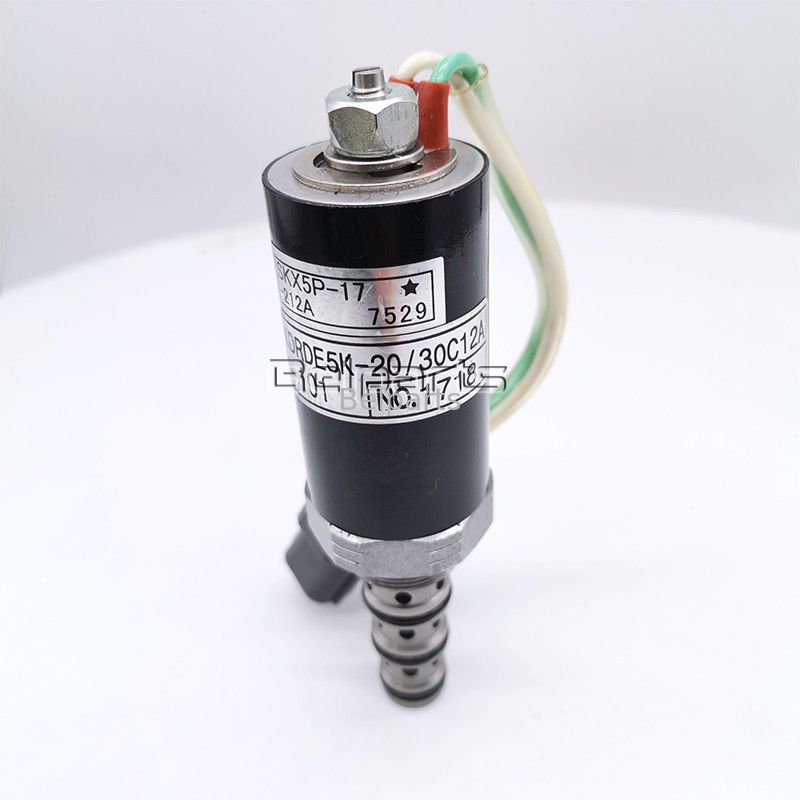 Küçük Hidrolik Ekskavatör Parçaları SK200-5 12A-101 12A-111 G24D12 G24Y12 Ana Pompa Solenoid Valfı