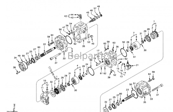 Excavator Parts K3V112DT-9N24-14T EC210 EC240 XE215 LG225 Volvo için ana pompa